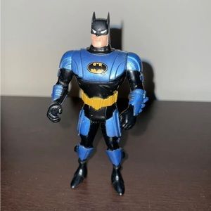 Vintage 1996 Kenner Batman Action Figure Blue With Yellow Utility Belt.